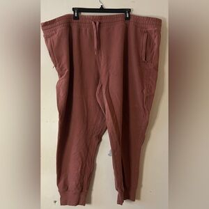 FLX Petalwood Brown Pink high-waisted Joggers 4xl EUC